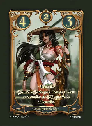 Carte Safir - Avant Garde de Kin - Saison 2 ED1 Forteresse Azur