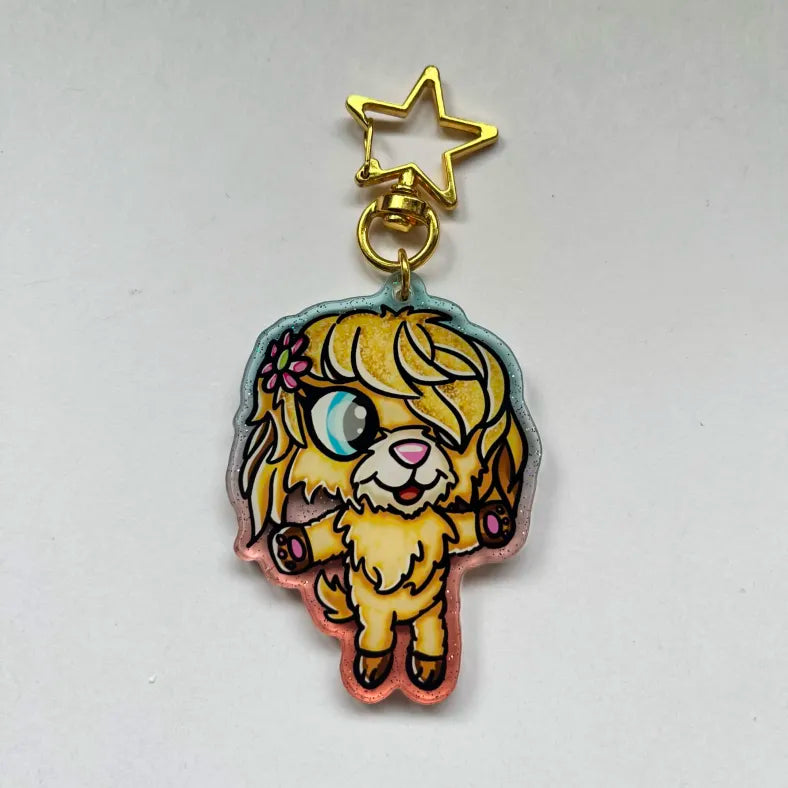 LPS Sequin Dog Keychain 2518