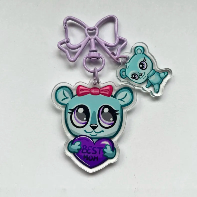 LPS Mama and Baby Bear Keychain 3581 & 3582
