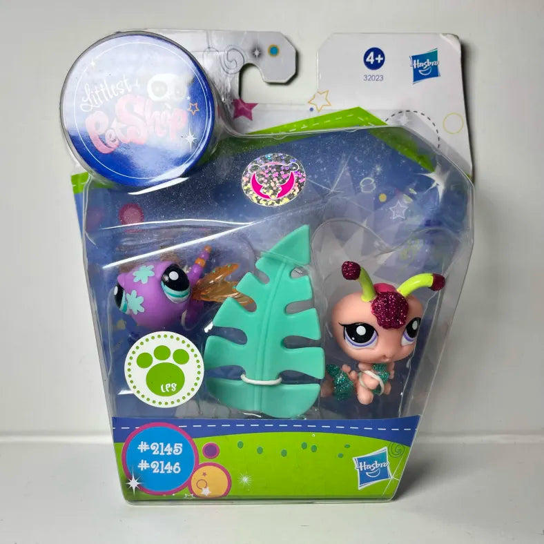 Littlest Petshop NIB Libellule #2145 et Chenille pailletée #2146