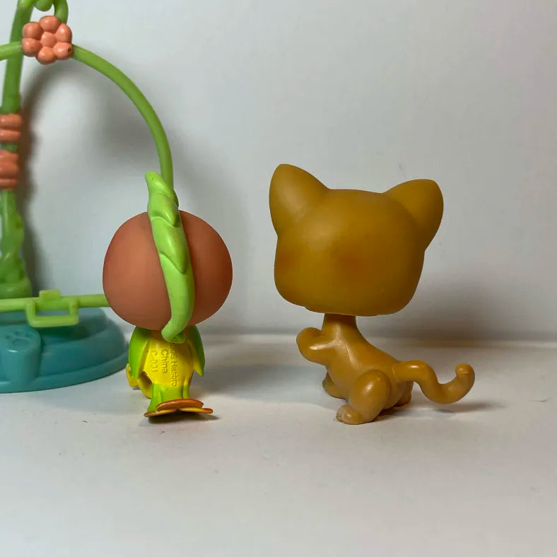 Figurine Littlest Petshop Chat #11 et Cacatoès #120