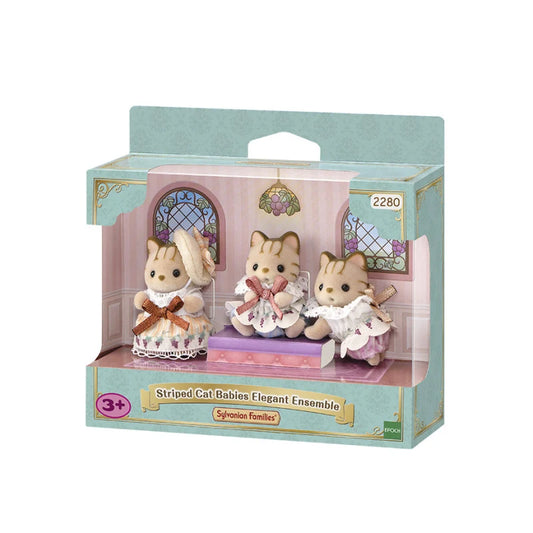 Sylvanian Families : Striped Cat Babies Elegant Ensemble