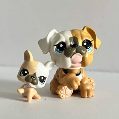 Littlest Pet Shop Bulldog Mom and Baby Figure #3587 #3588