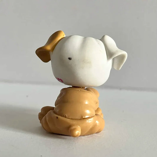 Figurine Littlest Petshop Chien Bulldog maman et bébé #3587 #3588