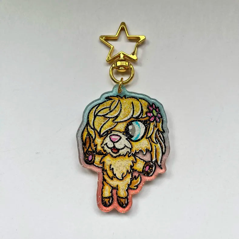 LPS Sequin Dog Keychain 2518