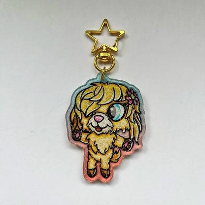 LPS Sequin Dog Keychain 2518