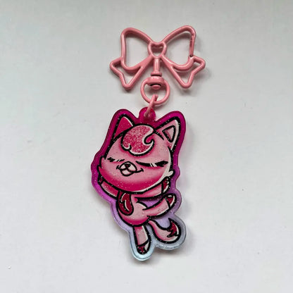 LPS Cat Glitter Keychain 2517