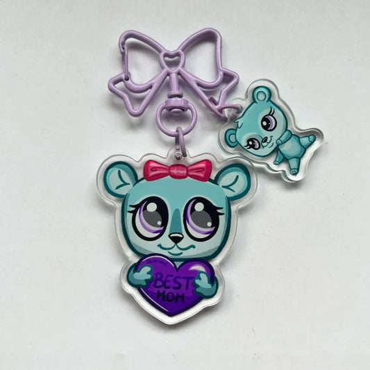 Porte-clés LPS maman et bébé ours 3581 & 3582
