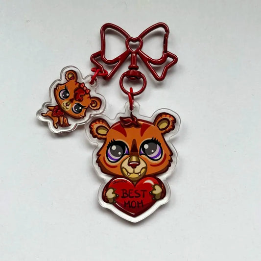 Porte-clés LPS maman et bébé tigre 3593 & 3594