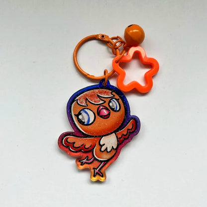 LPS pigeon 2516 glitter keychain