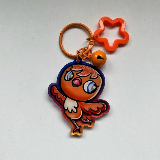 LPS pigeon 2516 glitter keychain