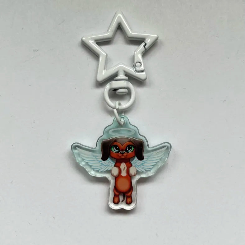 LPS dachshund keychain 675 "angel"