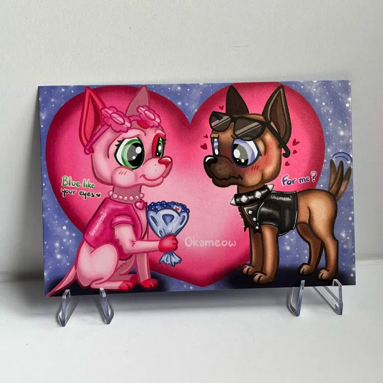 LPS-printed postcard