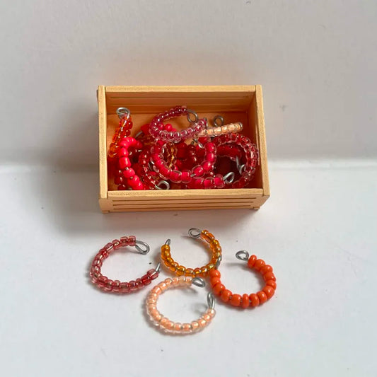 Lot de colliers simples LPS nuances de rouge