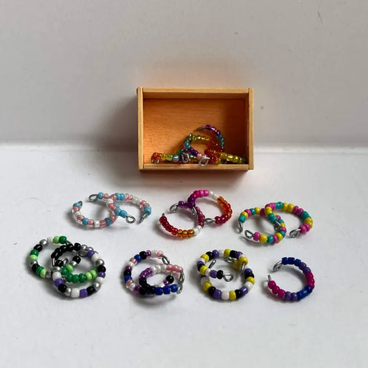 Set of simple LPS LGBT flag-colored necklaces