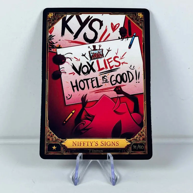 Carte Hazbin Hotel 31/60 : NIFFTY'S SIGNS