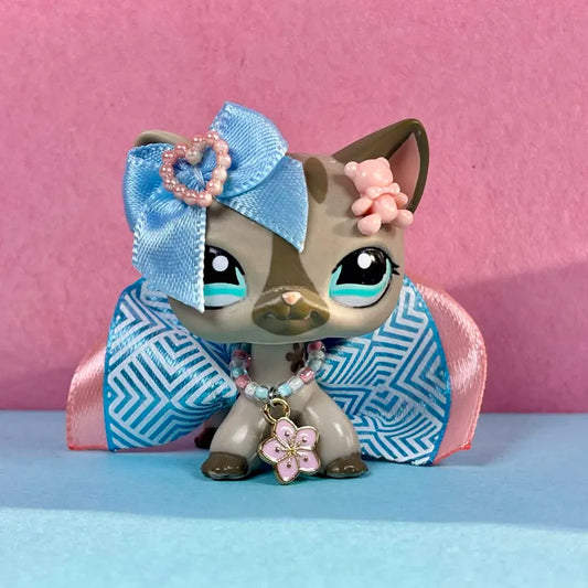 Tenue LPS bleu ciel et rose