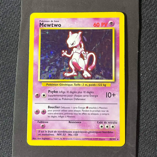 Carte Pokémon Mewtwo Holo Set de base