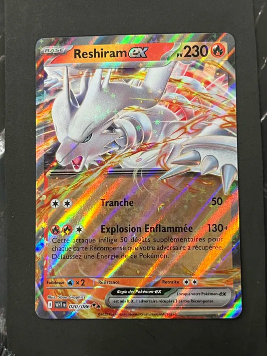Carte Pokémon Reshiram Ex Flamme Blanche