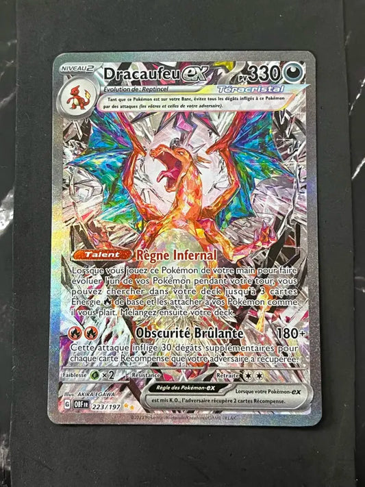 Carte Pokémon Dracaufeu Ex Flammes Obsidiennes