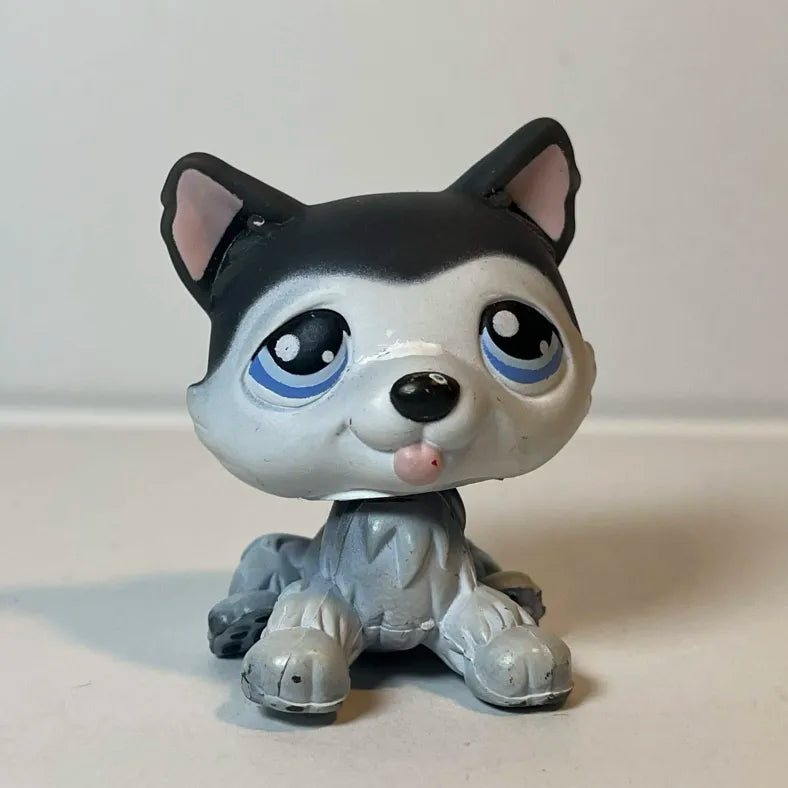 Littlest Petshop Husky Dog Figurine #487
