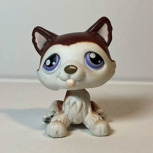 Littlest Petshop Husky Dog Figurine #487