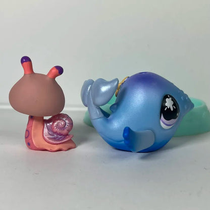 Figurine Littlest Petshop Baleine #824 et Escargot #823