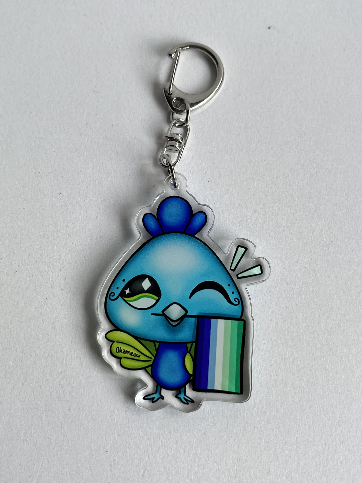 LPS Gay Peacock Keychain