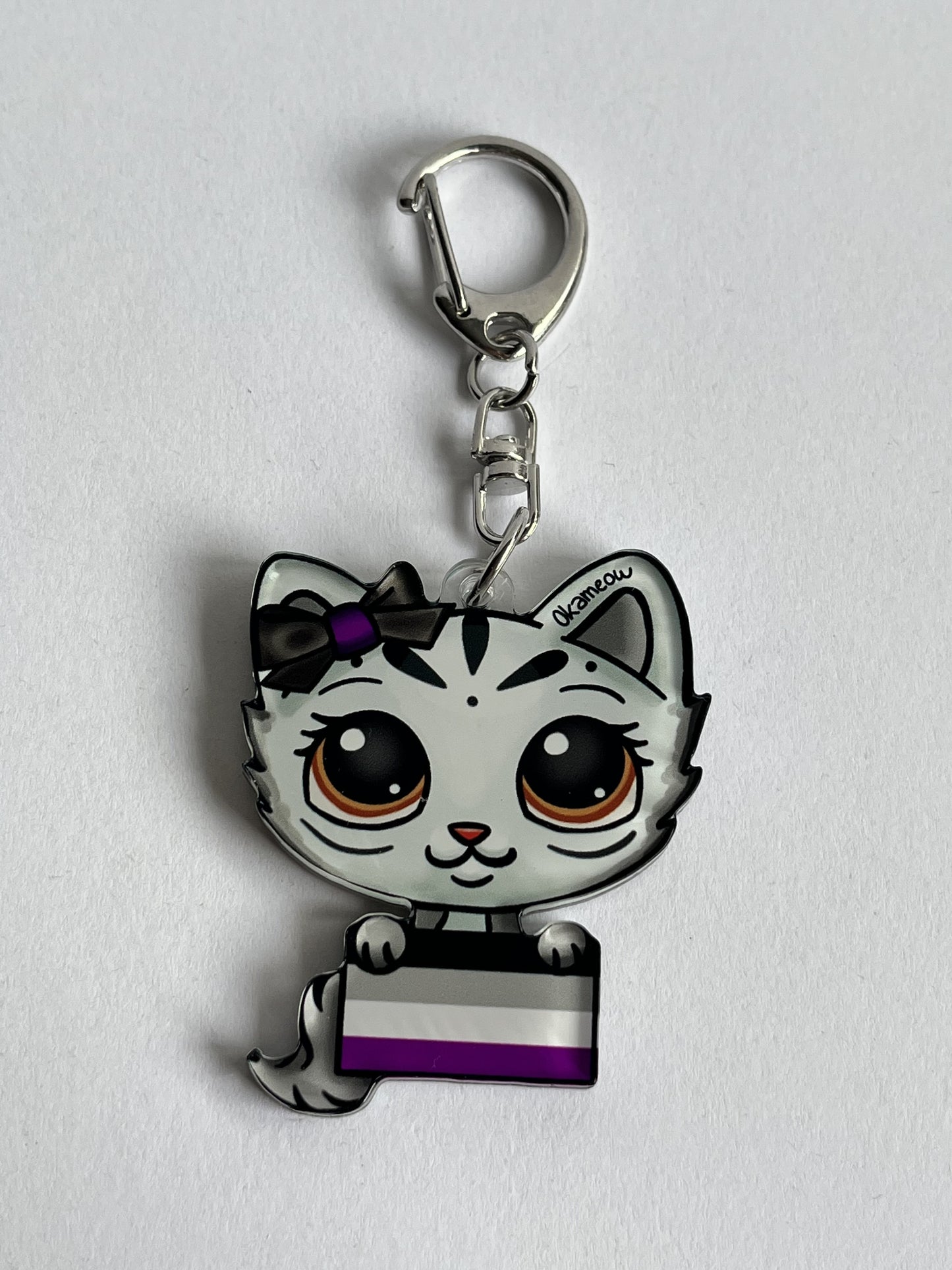 LPS asexual cat keychain