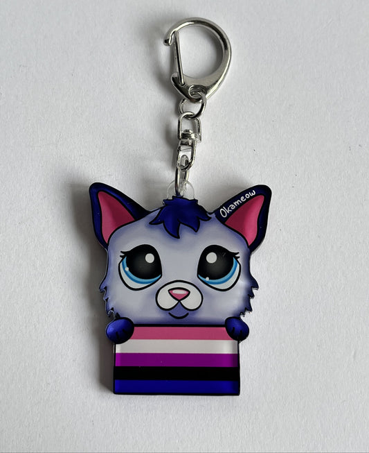 Porte-clés LPS chien genderfluid